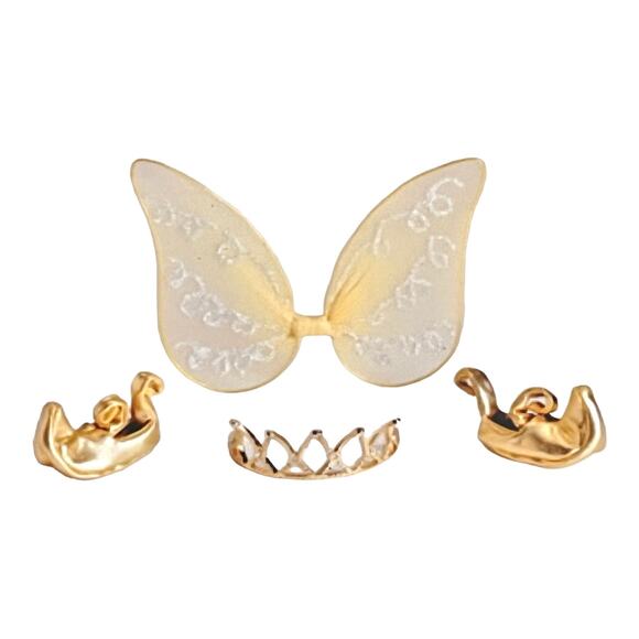 Fancy Nancy 13” Doll Royalty ACCESSORIES SET Effanbee Gold Slippers Tiara Wings - Picture 2 of 5